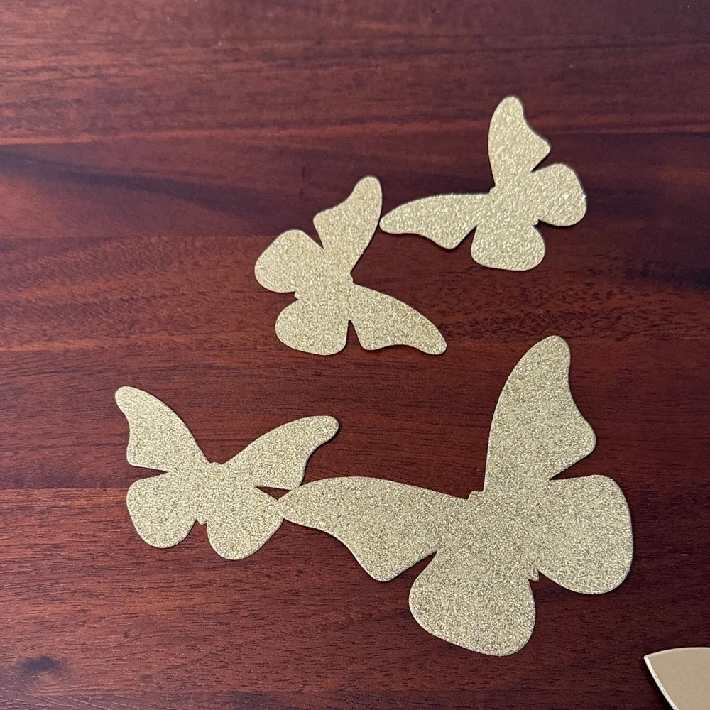 Gold Leaf and Butterfly Wall Decoration New